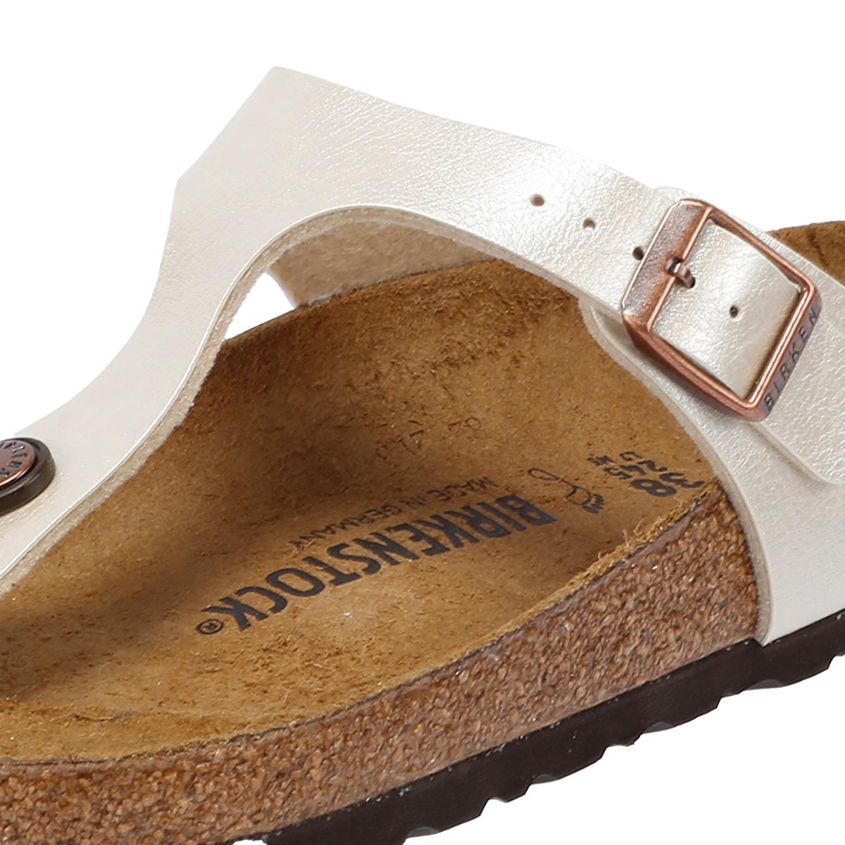 Birkenstock Gizeh Birko Flor Sandales Blanches Gracieuses Pour Femmes