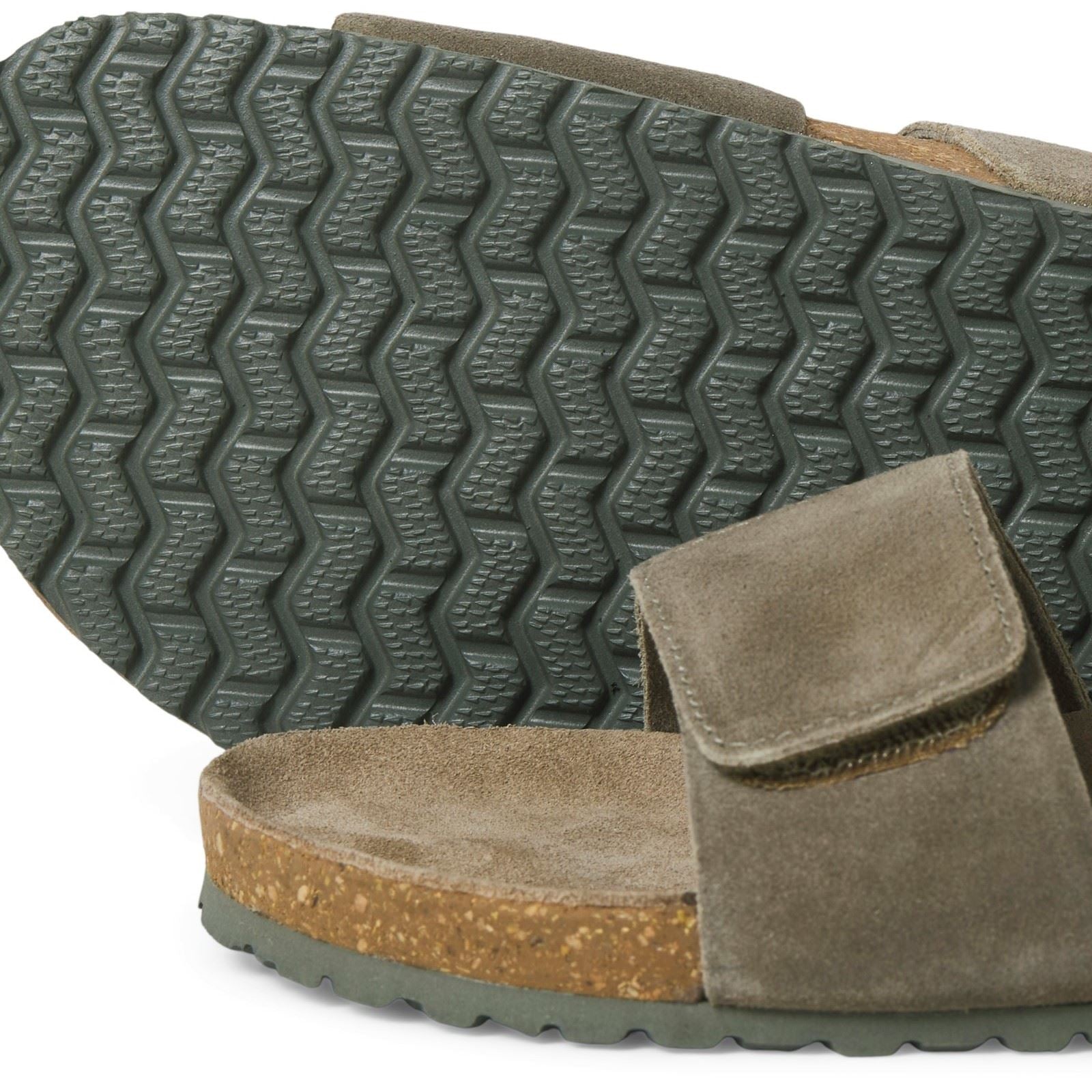 Jack & Jones Malta Sandales Martini Olive Pour Hommes Suede