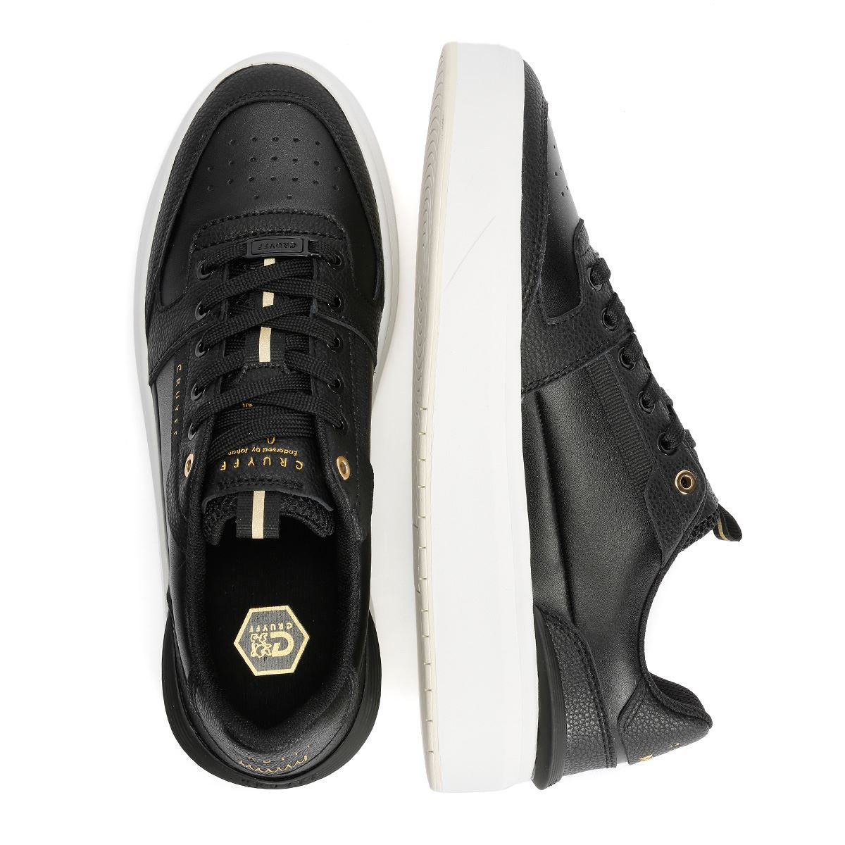 Cruyff Endorsed Tennis Baskets En Cuir Noir Pour Hommes