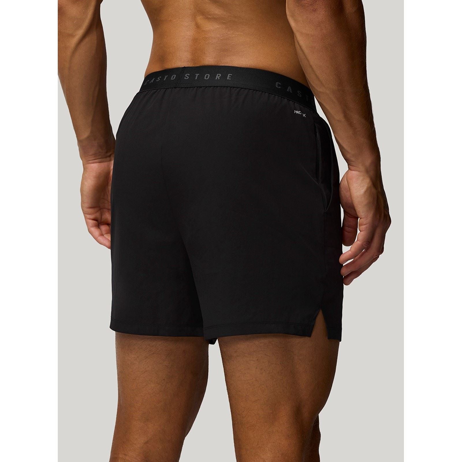 Castore 5" Branded Elastic Shorts De Sport Noirs Pour Hommes