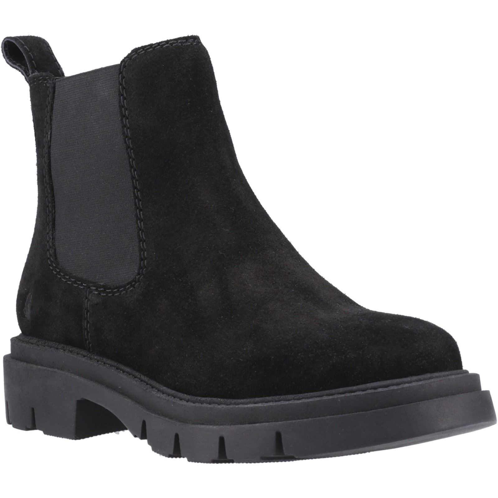 Hush Puppies Raya 2 Chelsea Boot Bottes Plates Chelsea Noires En Cuir Pour Femmes