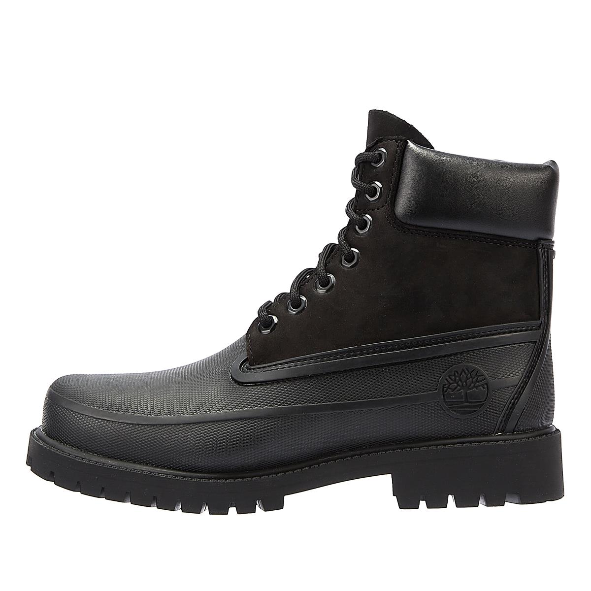 Timberland 6 Inch Rubber Bottes noires pour hommes
