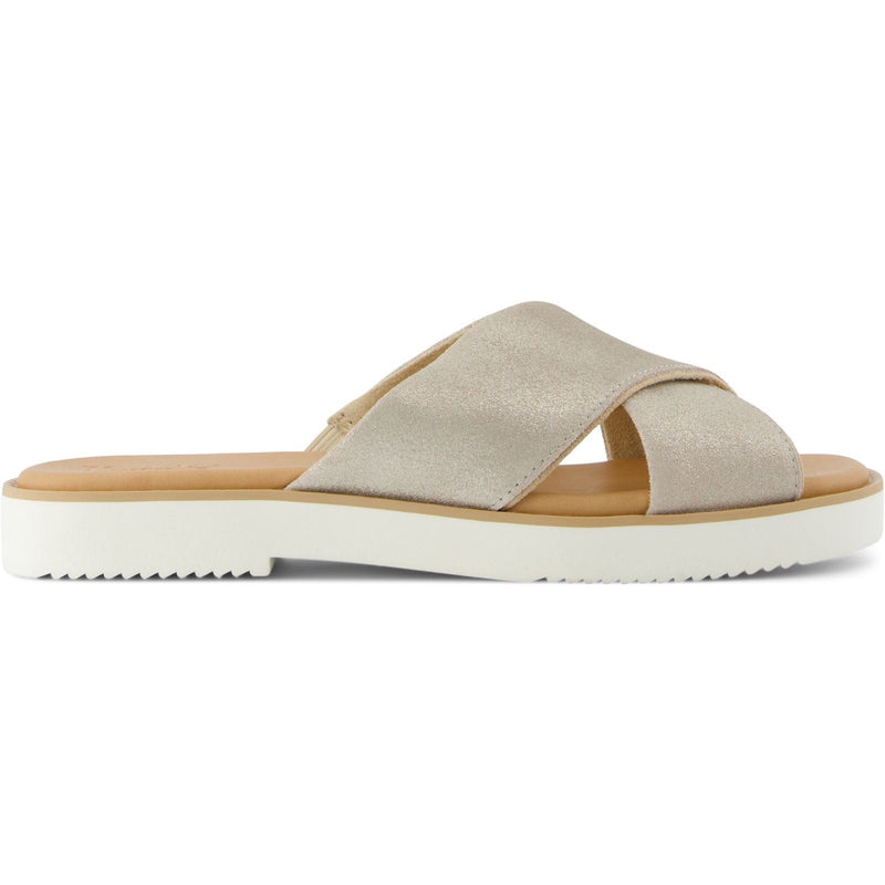 TOMS Mae Crossover Sandales Champagne Pour Femmes En Cuir