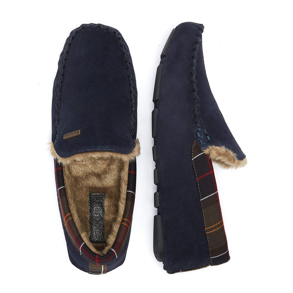 Barbour Monty Chaussons Bleu Marine Pour Hommes