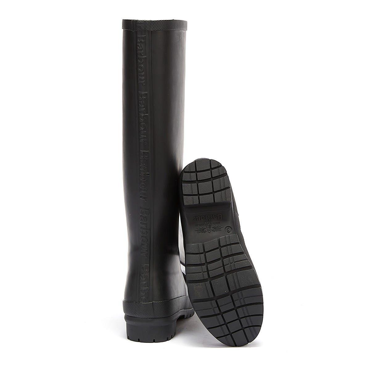 Barbour Abbey Bottes En Caoutchouc Noires Pour Femme