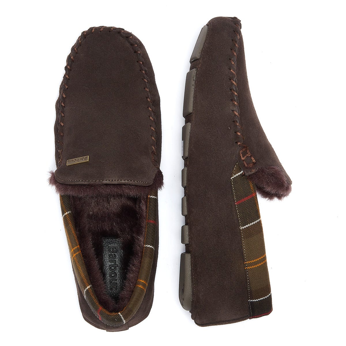 Barbour Monty Chaussons Marron Pour Hommes