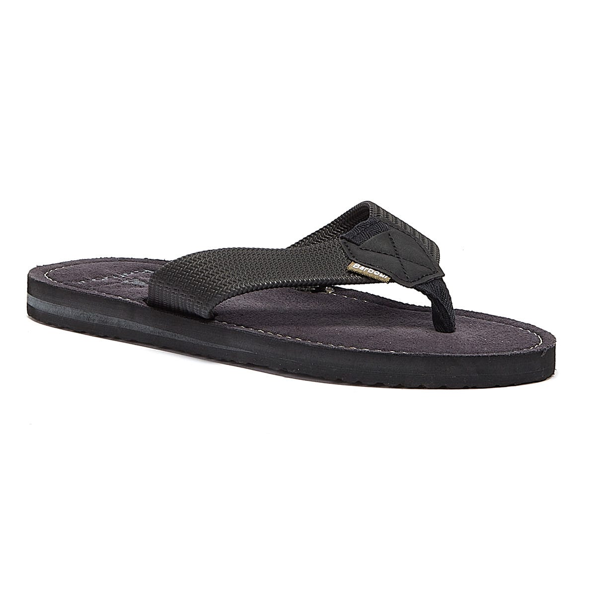 Barbour Toeman Tongs Noir Pour Hommes