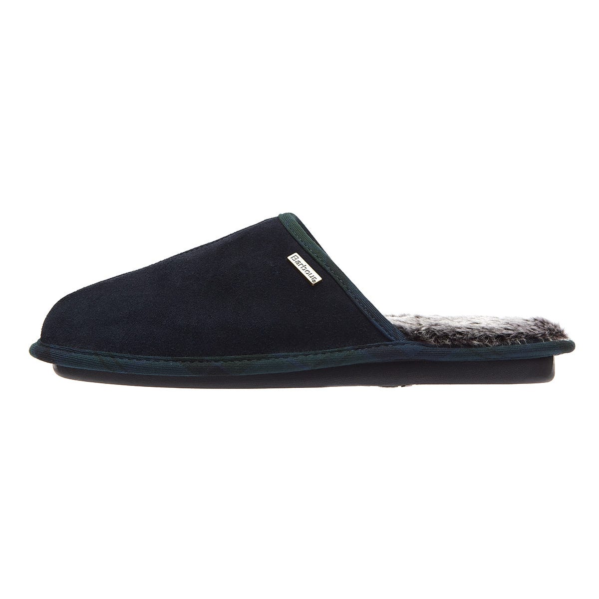 Barbour Young Suede Mens Navy Slippers