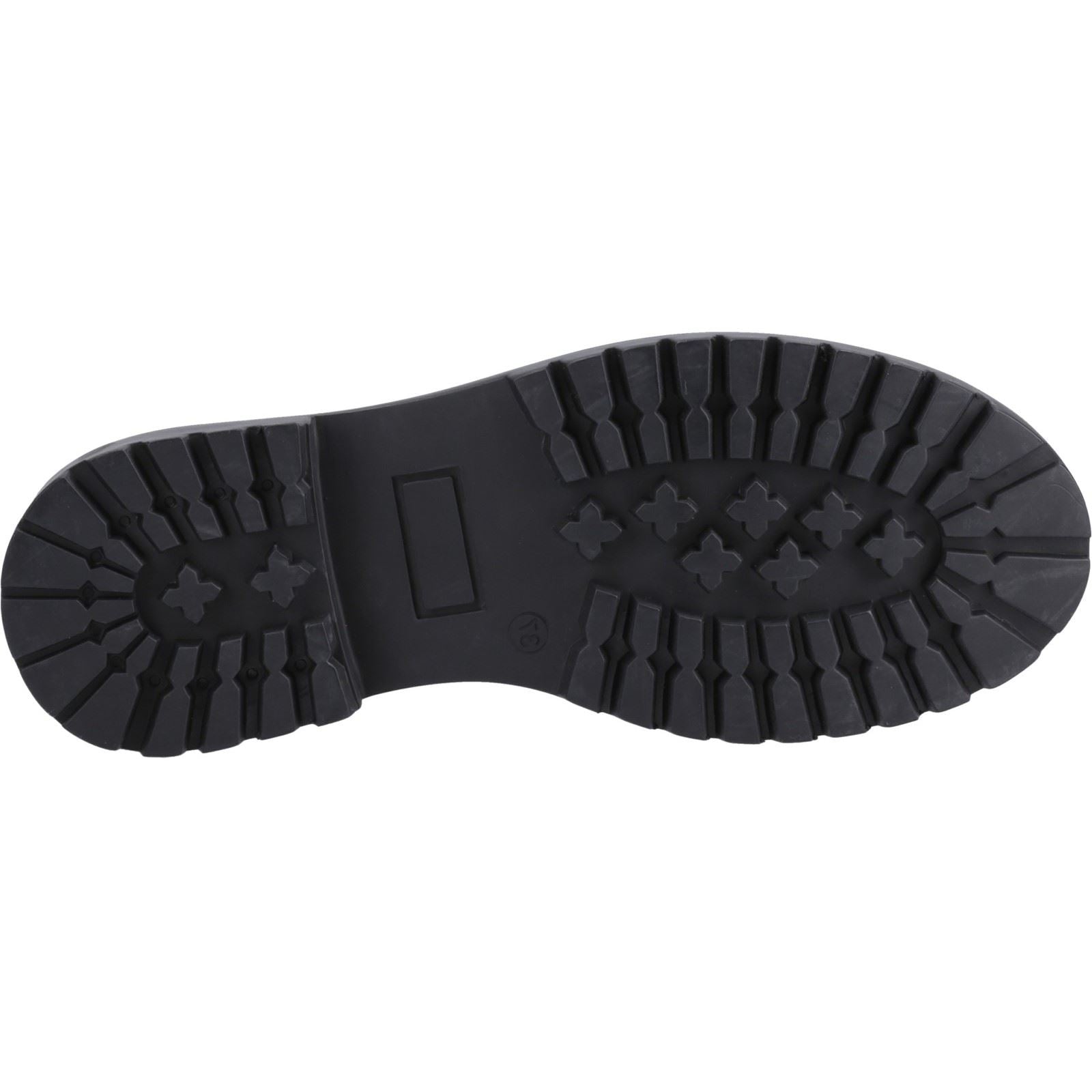 Hush Puppies Athena Patent Chaussures Noires Pour Filles En Cuir