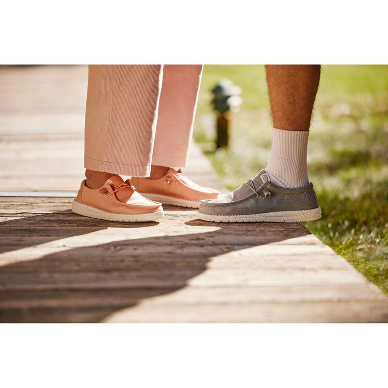 HEYDUDE Wendy Canvas Mocassins Roses En Coton 100% Pour Femmes