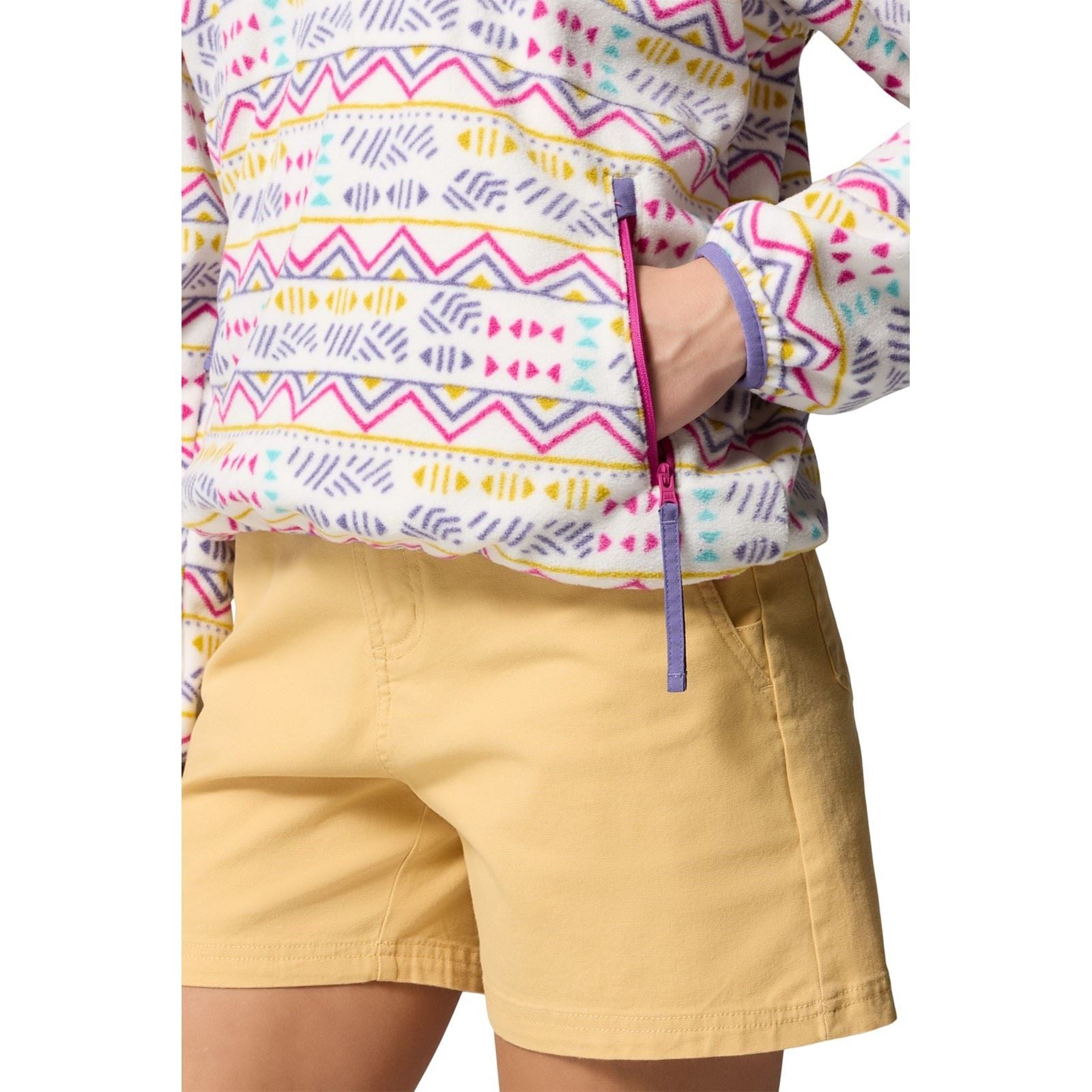 Columbia Sequoia Grove Printed Half Zip Pull En Polaire Blanche Pour Femmes En Polyester