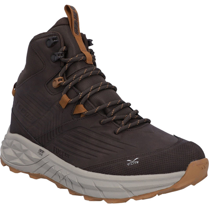 Hi-Tec Fuse Trek Mid Bottes De Randonnée En Polyester Pour Hommes En Acier/anthracite/marigold Vif