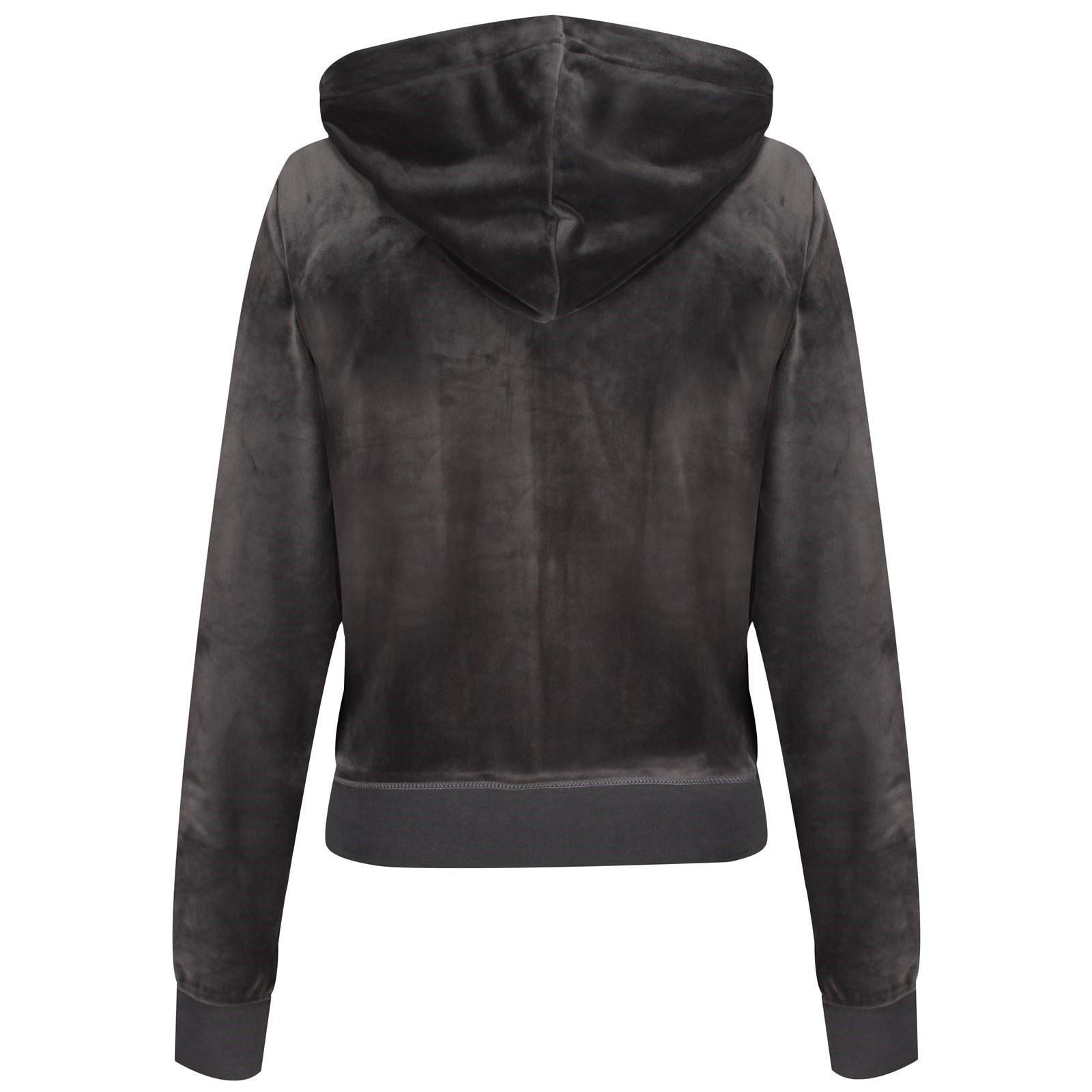 Juicy Couture Robertson Classic Jacket Sweat À Capuche Gris En Polyester Pour Femmes