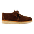 Clarks Originals Desert Trek Chaussures Homme En Daim Marron À Lacets