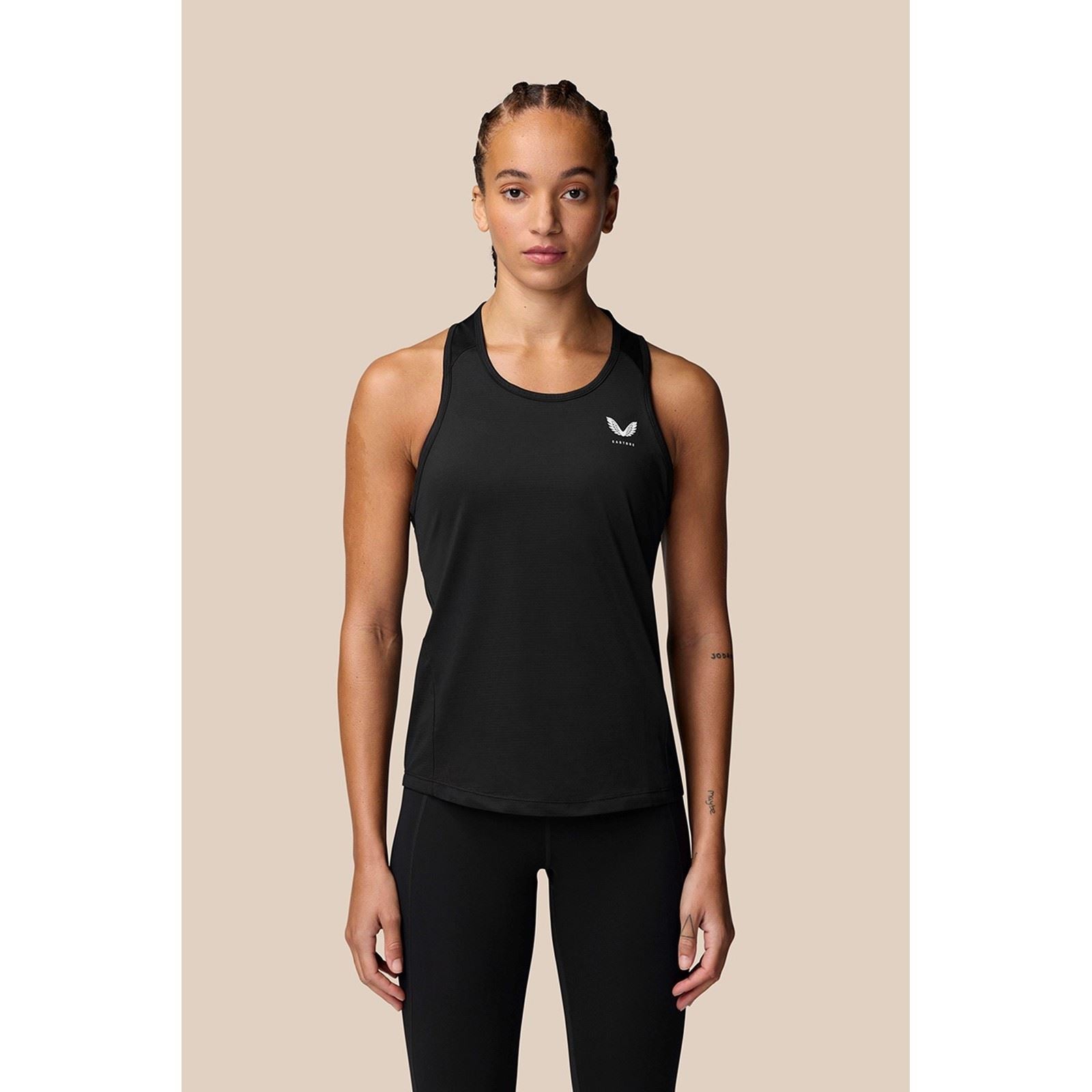 Castore Tank Top Vêtements De Sport Actifs Pour Femmes En Polyester Noir