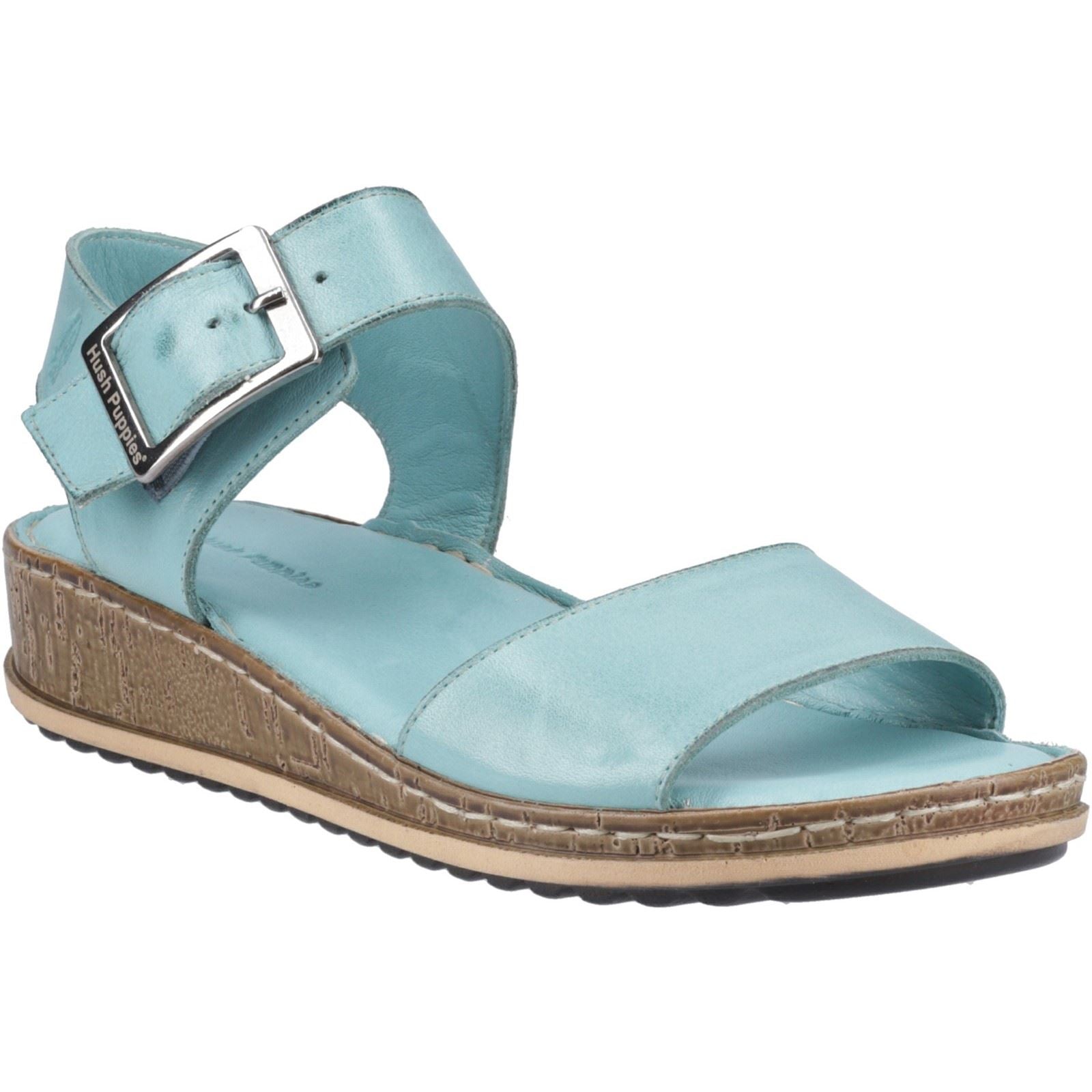 Hush Puppies Ellie Sandales Aqua Pour Femme En Cuir