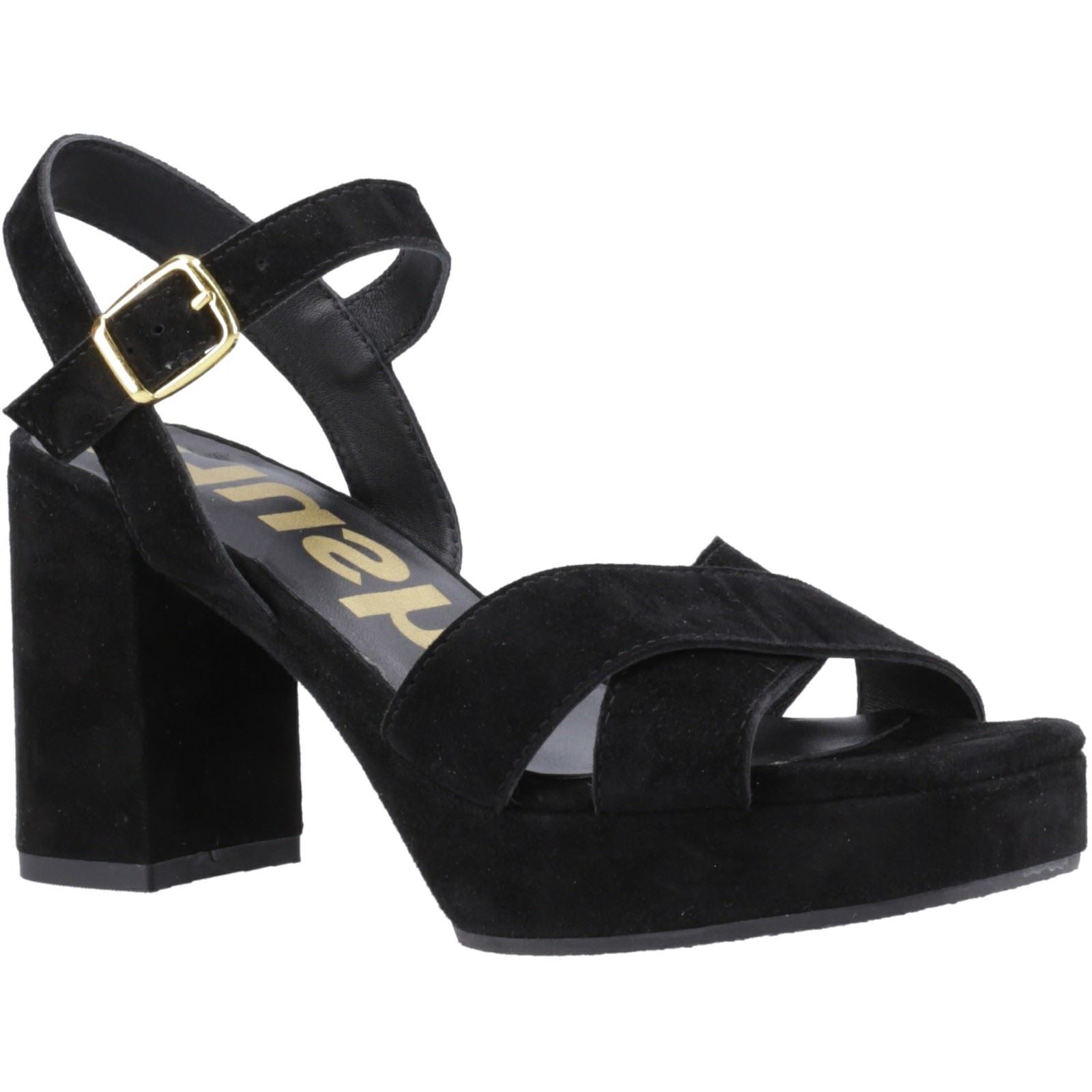 Hush Puppies Ophelia Sandales Noires Pour Femmes En Suède