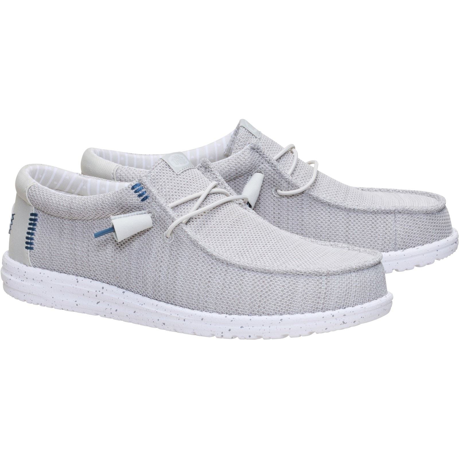 HEYDUDE Wally Stretch Sox Mocassins En Polyester Pour Hommes Bleu Aube/Multi