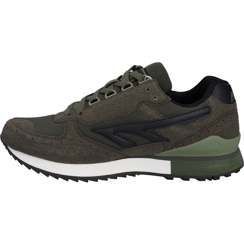 Hi-Tec Silver Shadow Chaussures À Lacets Pour Homme En Daim Synthétique/polyester Couleur Olive Foncé