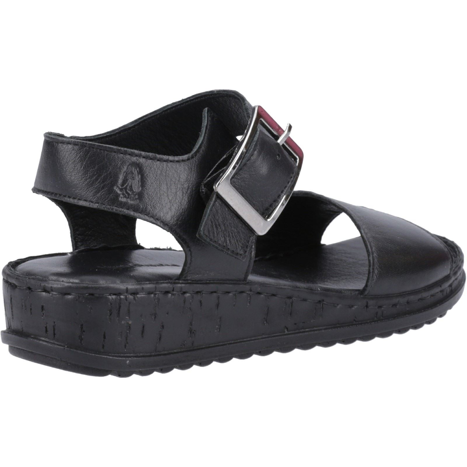 Hush Puppies Ellie Sandales Noires/Noires Pour Femmes En Cuir