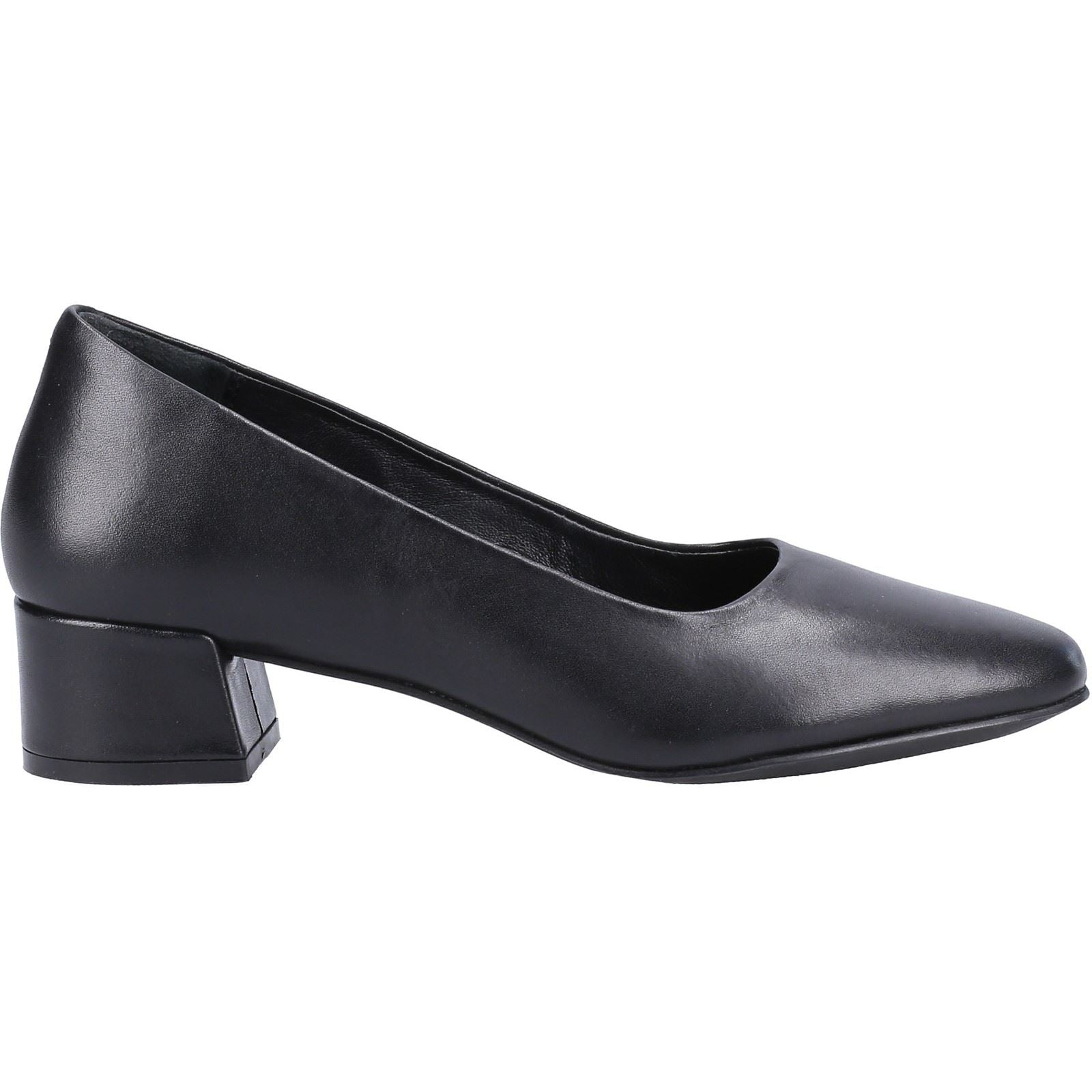 Hush Puppies Alina Court Shoe Talons Hauts Noirs Pour Femmes En Cuir