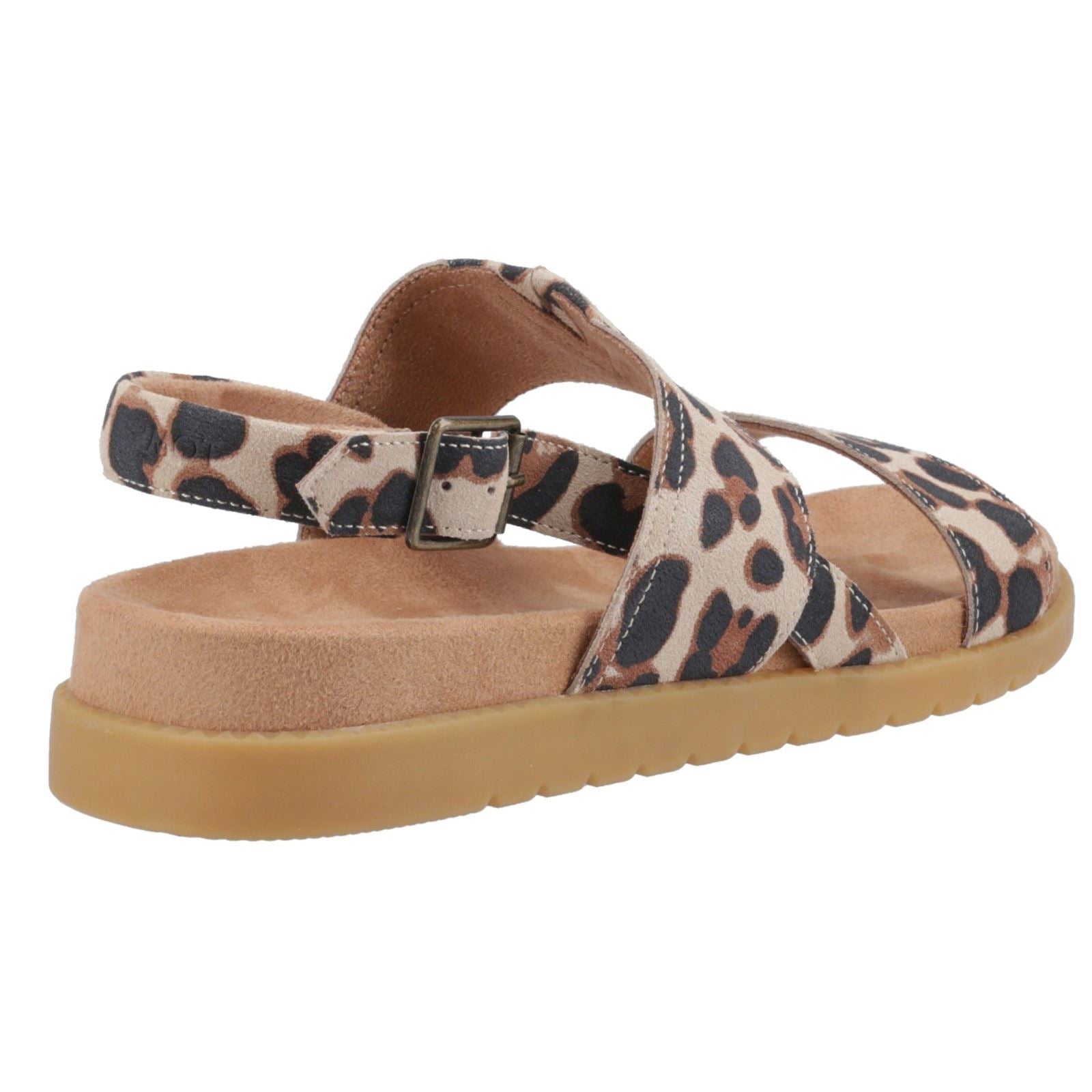 TOMS Marin Sandales Léopard Pour Femmes En Suède Couleur Avoine