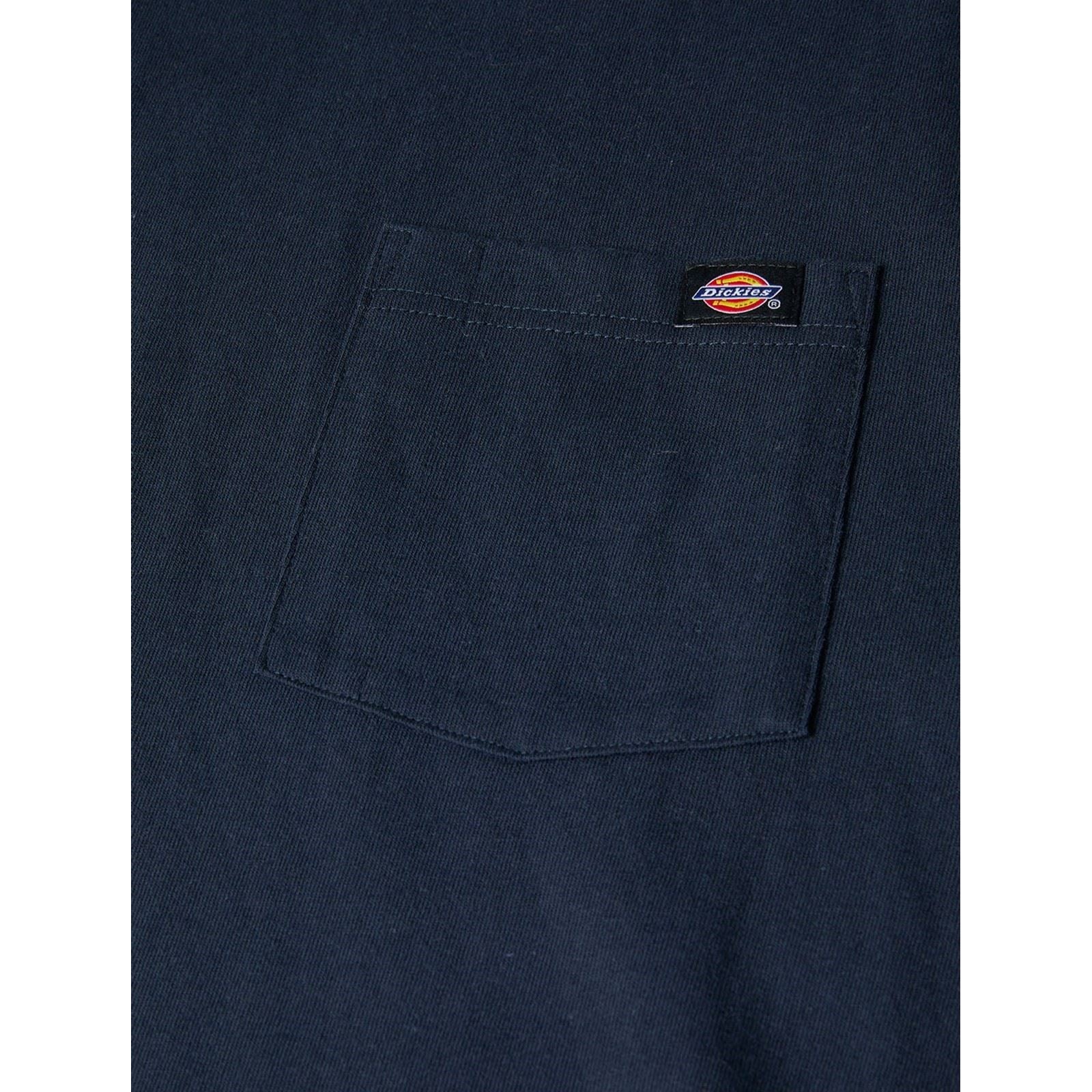 Dickies Pocket Long Sleeve T-Shirt Pour Hommes En Coton Bleu