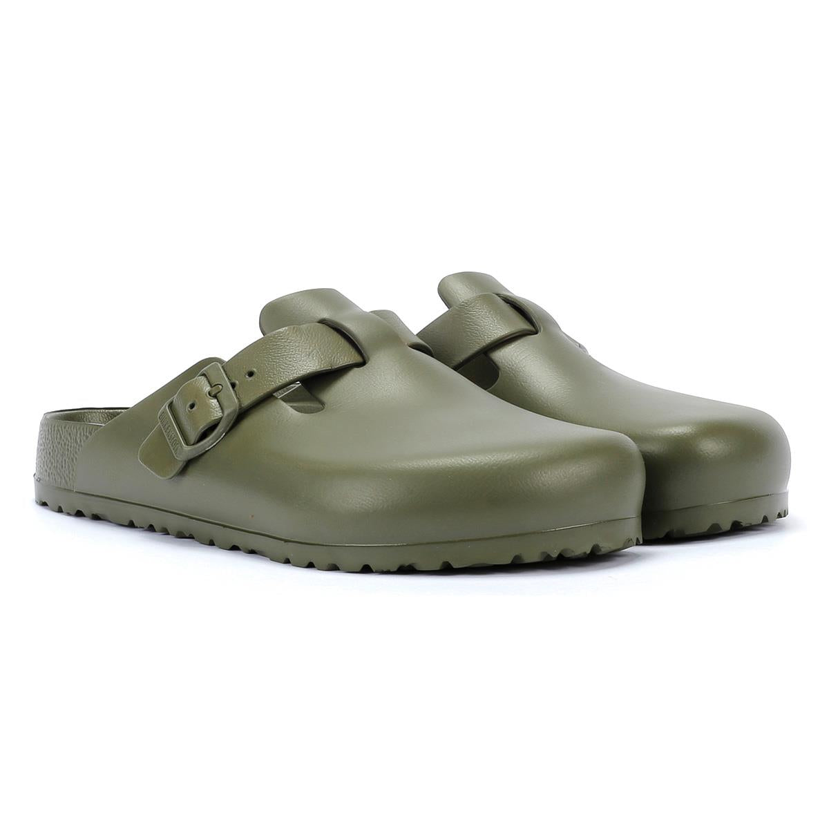 Birkenstock Boston Sabots Kaki Pour Hommes