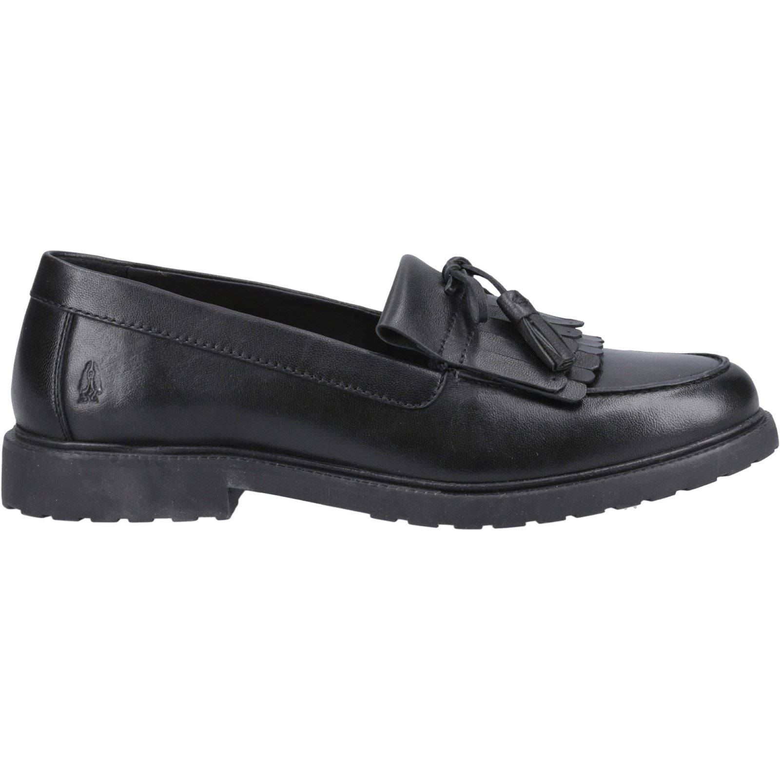 Hush Puppies Verity Kiltie Mocassins Noirs Pour Femmes En Cuir