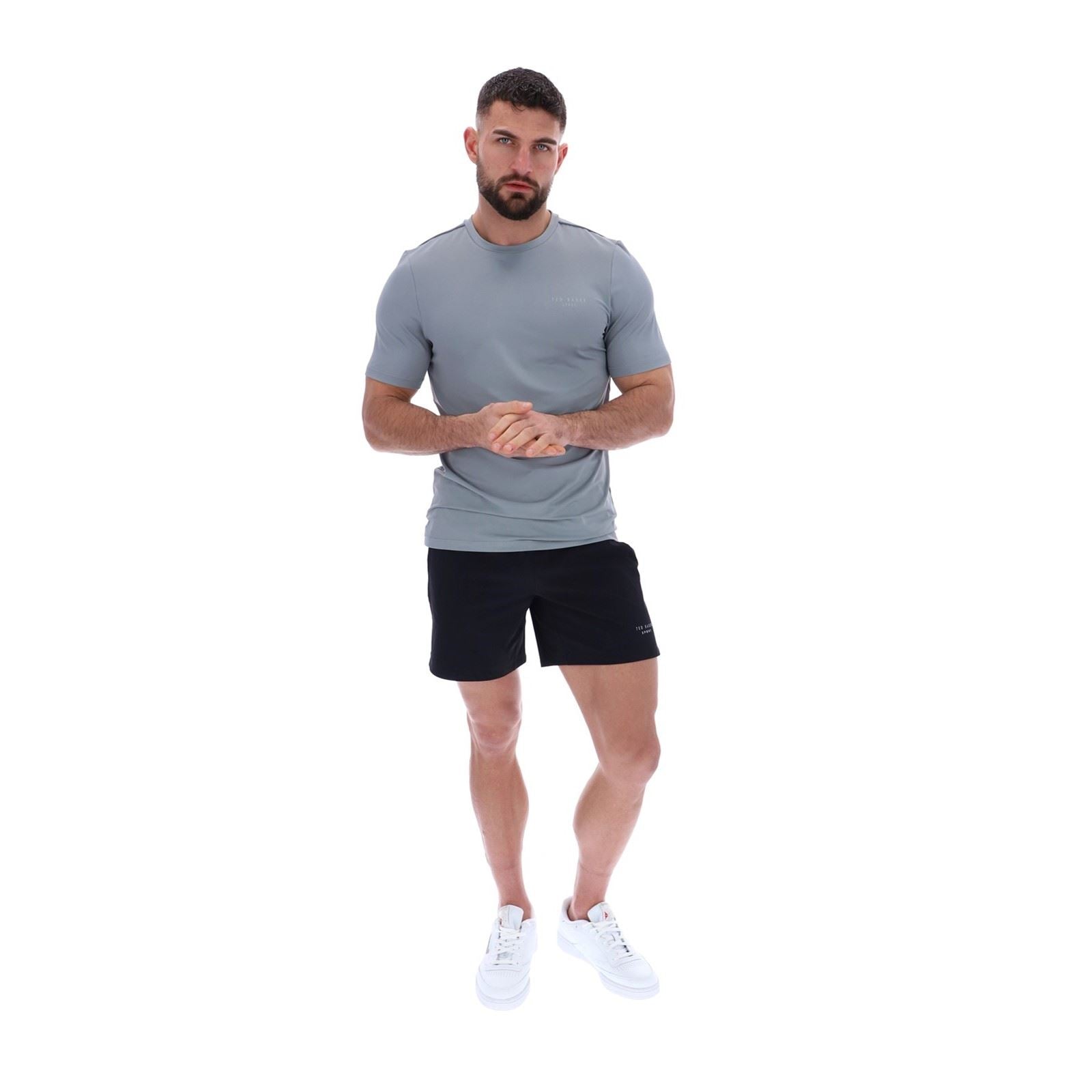 Ted Baker SAM TBMTS2635 T-Shirts De Sport Gris En Polyester Pour Hommes