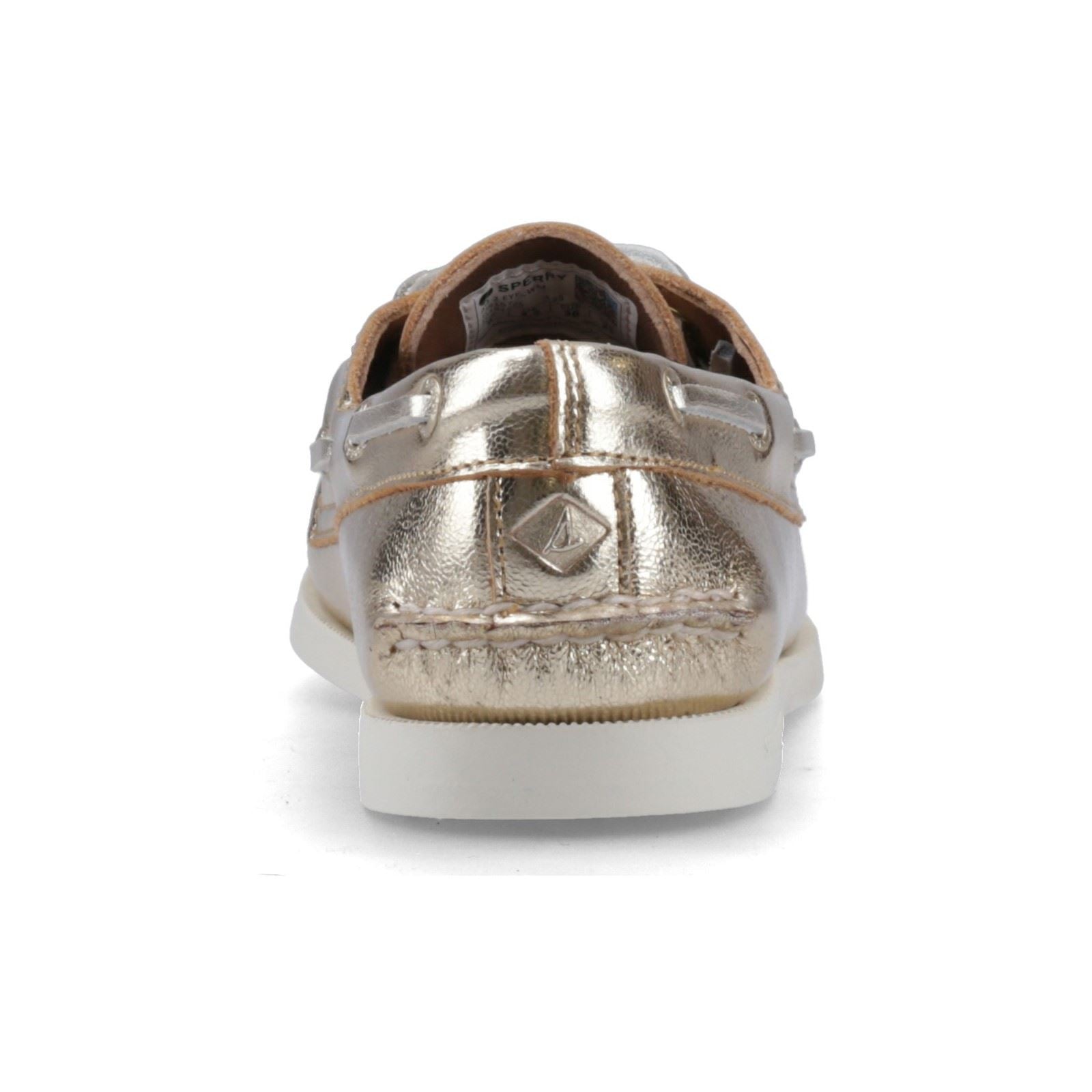 Sperry Authentic 2 Eye Chaussures Bateau Dorées Pour Femmes En Cuir