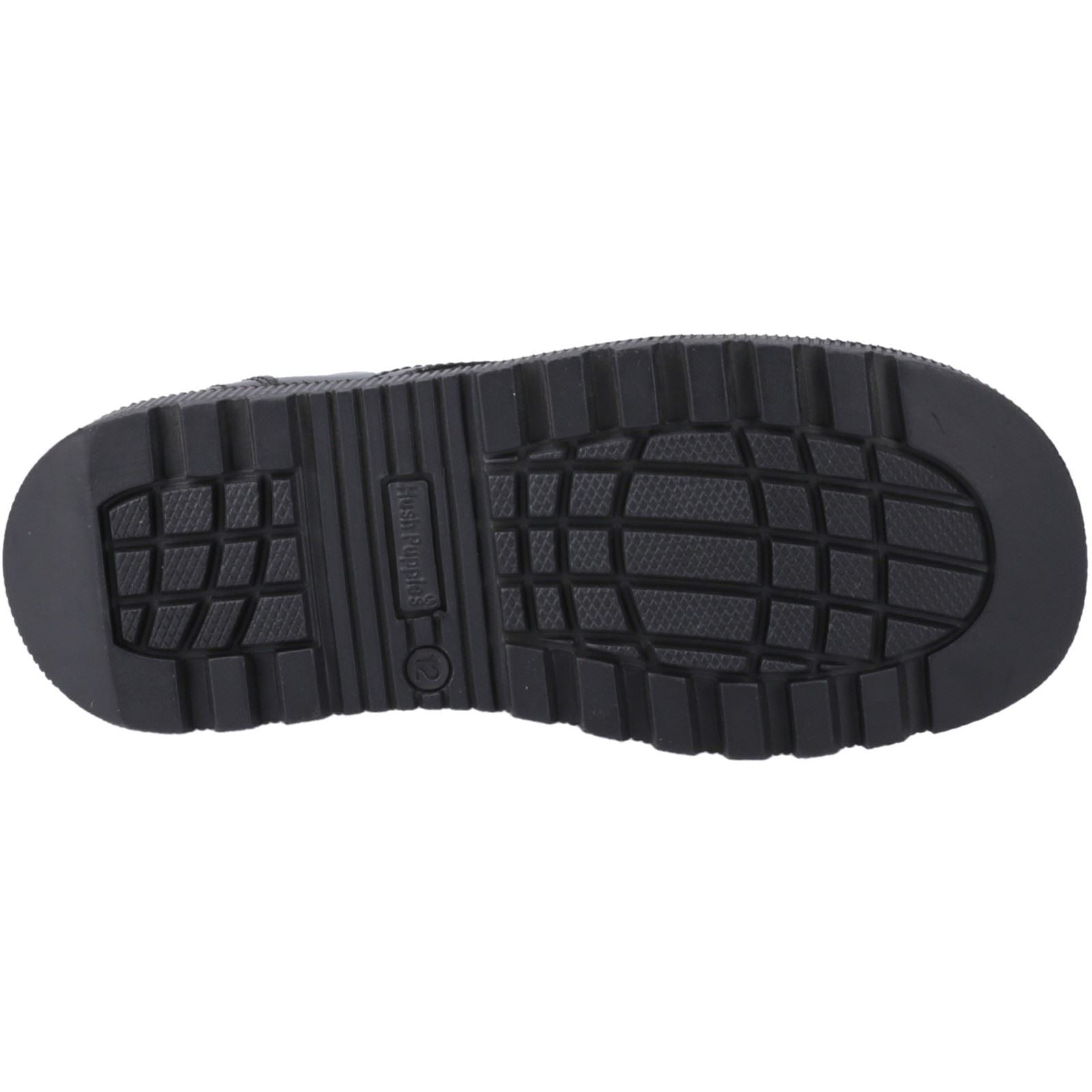 Hush Puppies Keeley Chaussures À Lacets Noires En Cuir Pour Filles