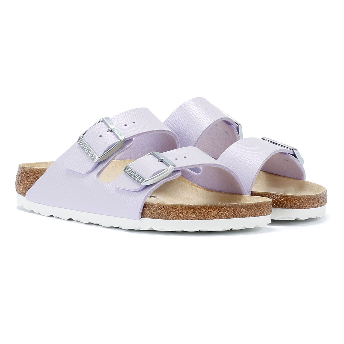 Birkenstock Arizona Sandales De Lézard Violet Pour Femmes