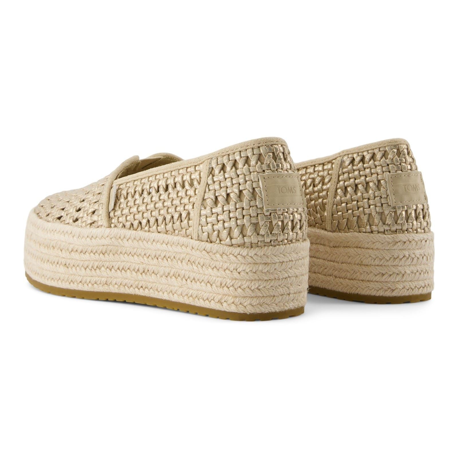TOMS Valencia Espadrilles Champagne Femme En Textile