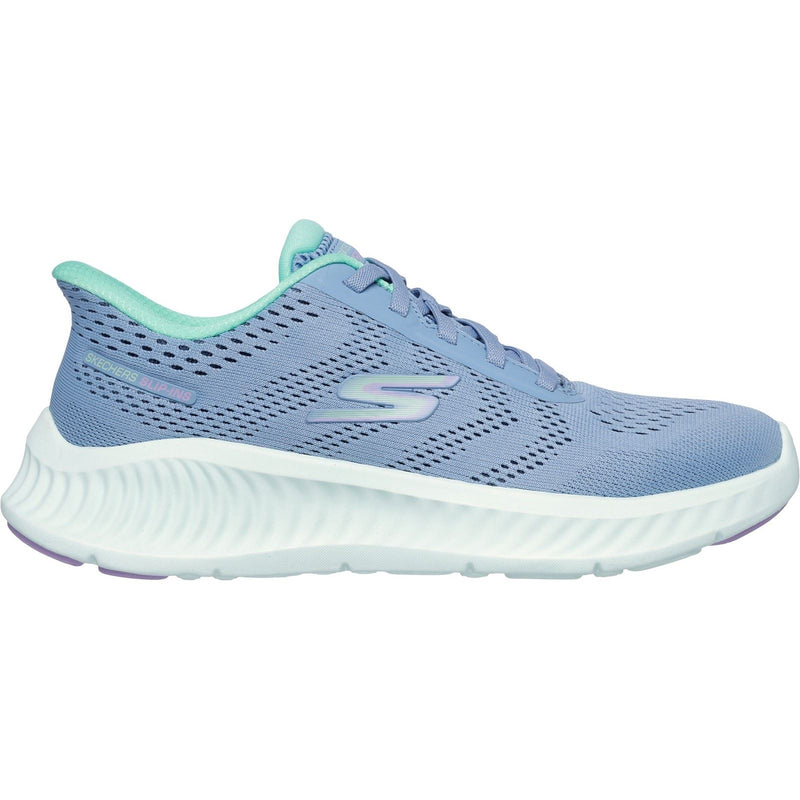 Skechers Go Walk Now Khloe Chaussures De Sport Textile Pour Femmes Bleu/Vert