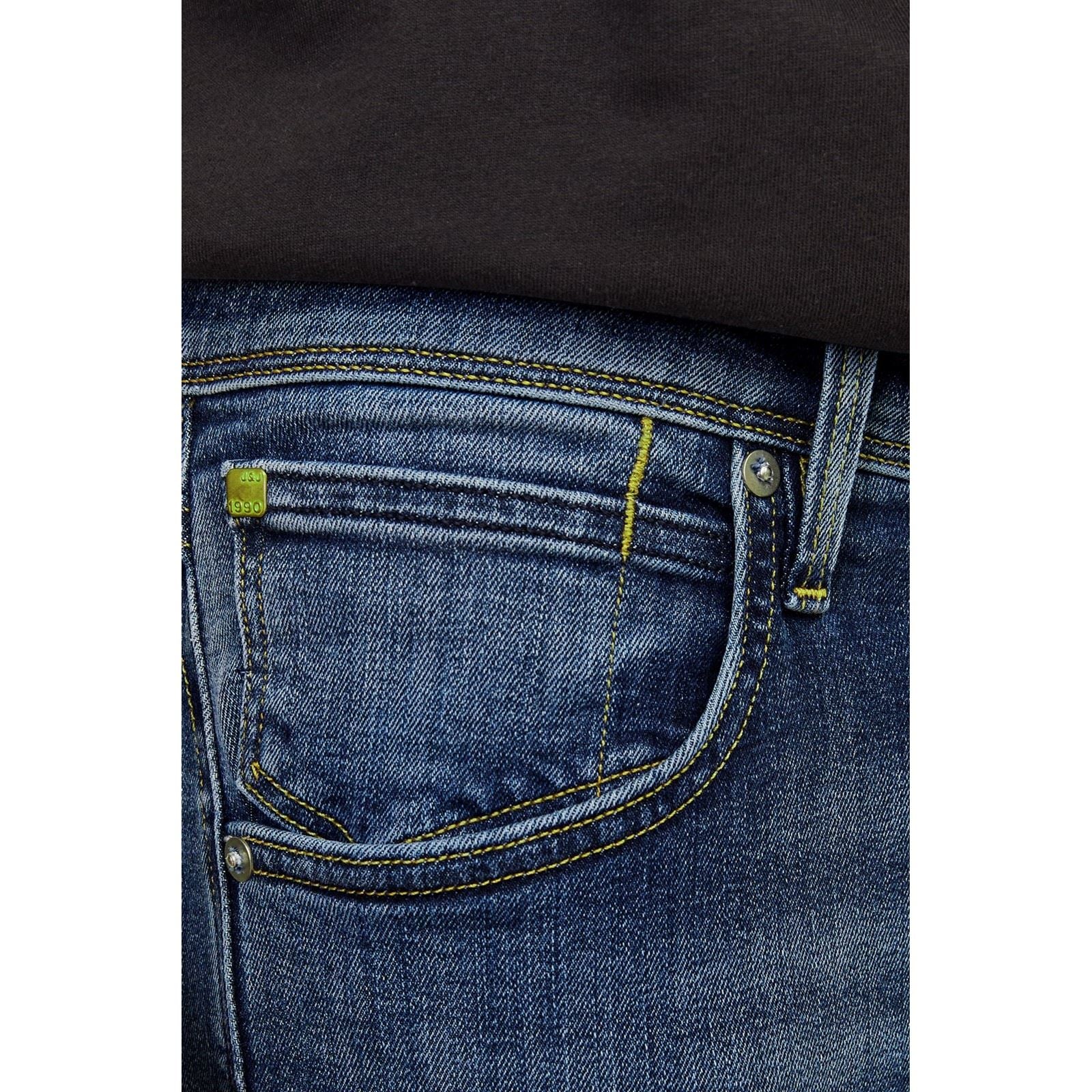 Jack & Jones Glenn Fox Jean Slim Bleu En Coton Pour Homme
