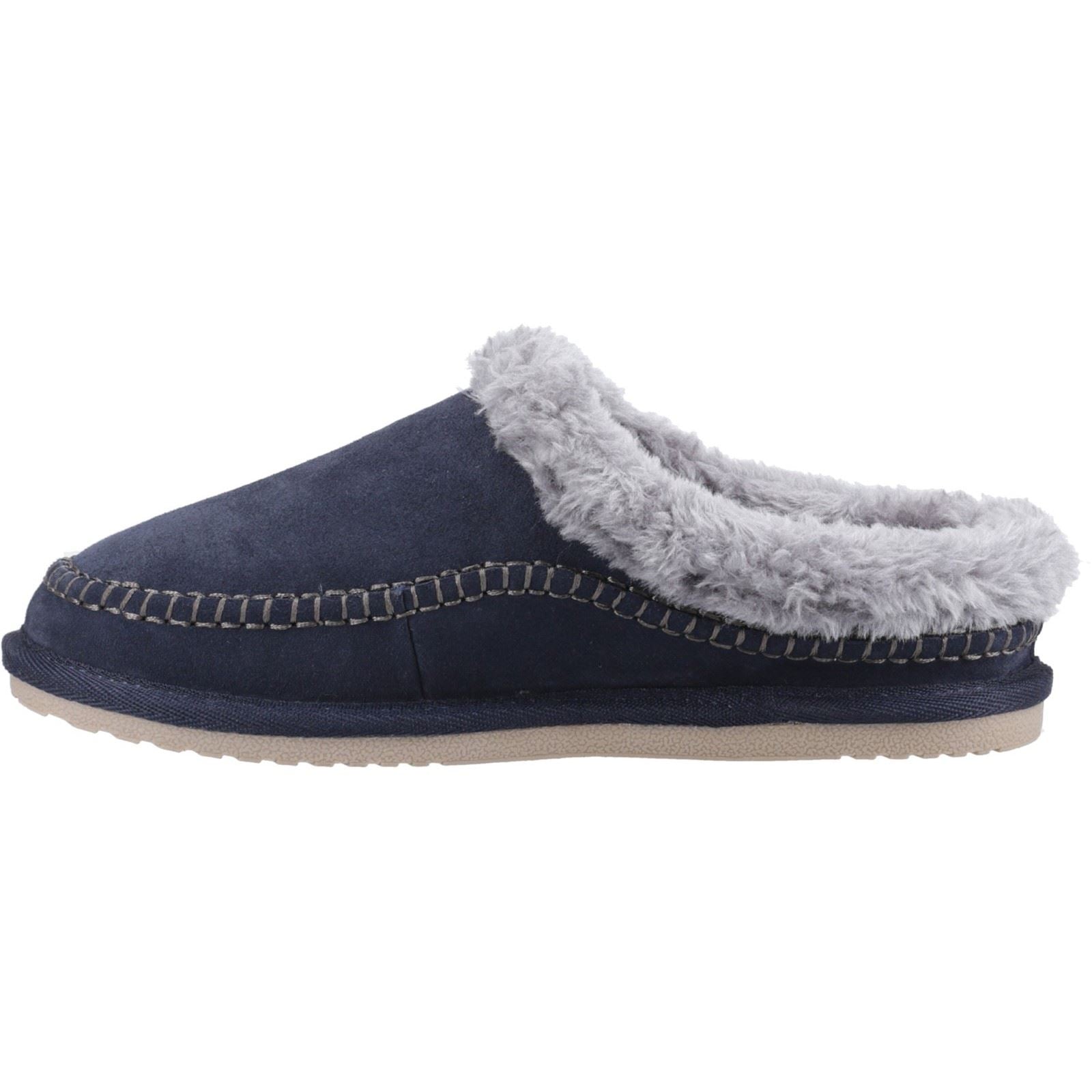 Hush Puppies Atticus Chaussons Homme En Daim Bleu Marine