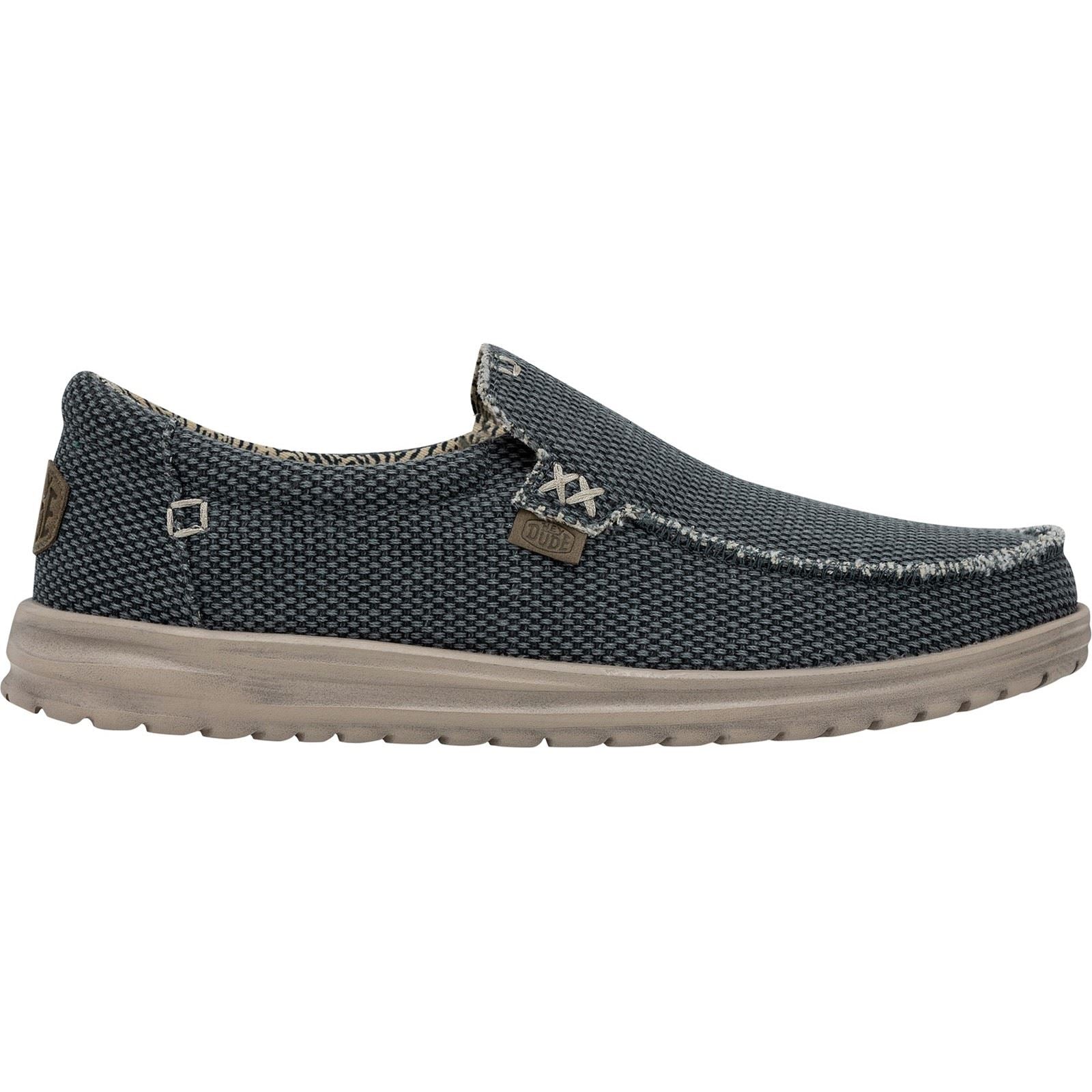HEYDUDE Mikka Braided Mocassins En Textile Bleu Marine Pour Hommes