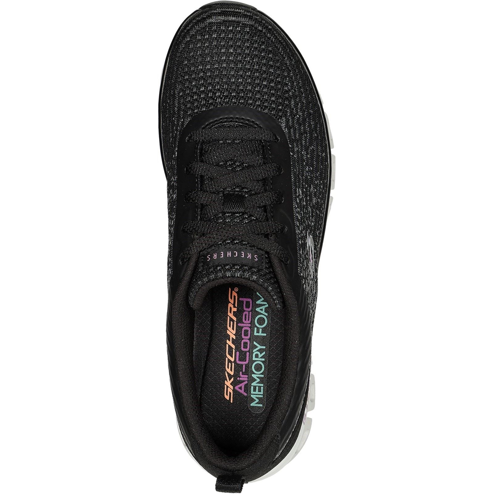 Skechers Glide-Step Head Start Sneakers Noires Pour Femmes En Textile