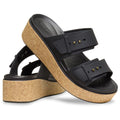 Crocs Brooklyn Buckle Sandales Noires Pour Femmes