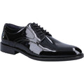 Hush Puppies Damien Lace Up Patent Chaussures Noires En Cuir Pour Hommes À Lacets Vernies