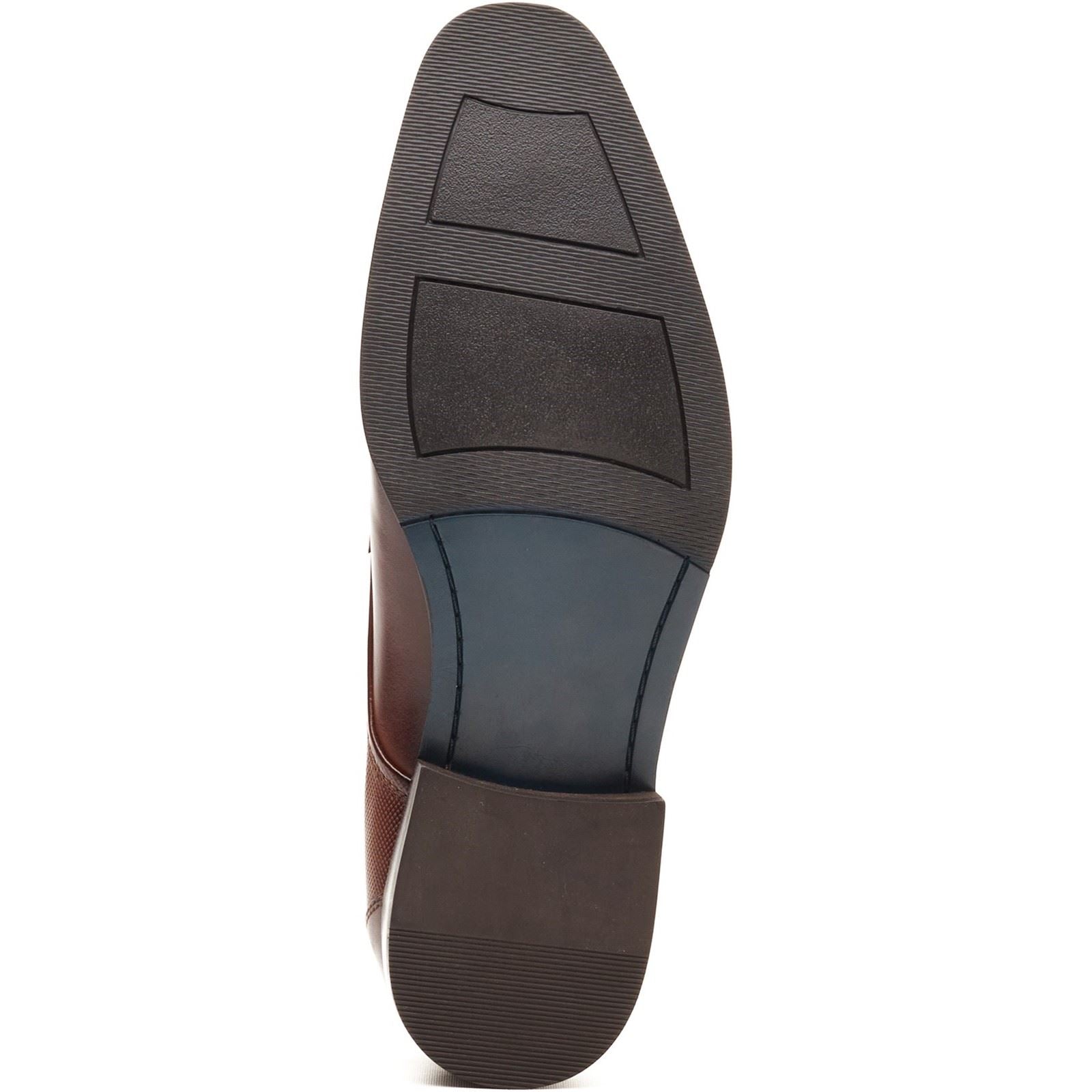 Base London Dome Lace Up Chaussures En Cuir Pour Hommes En Tan Brûlé À Lacets