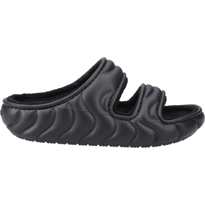 Crocs Classic Cozzzy Overpuff sandales noires pour femme en thermoplastique