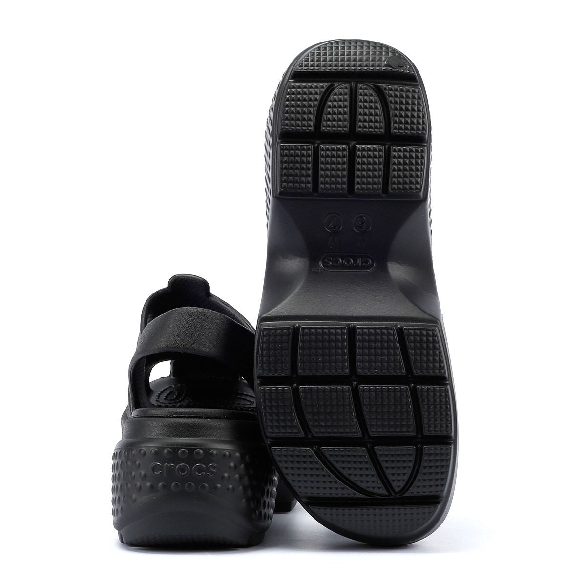 Crocs Stomp Fisherman Sandales Noires Pour Femmes