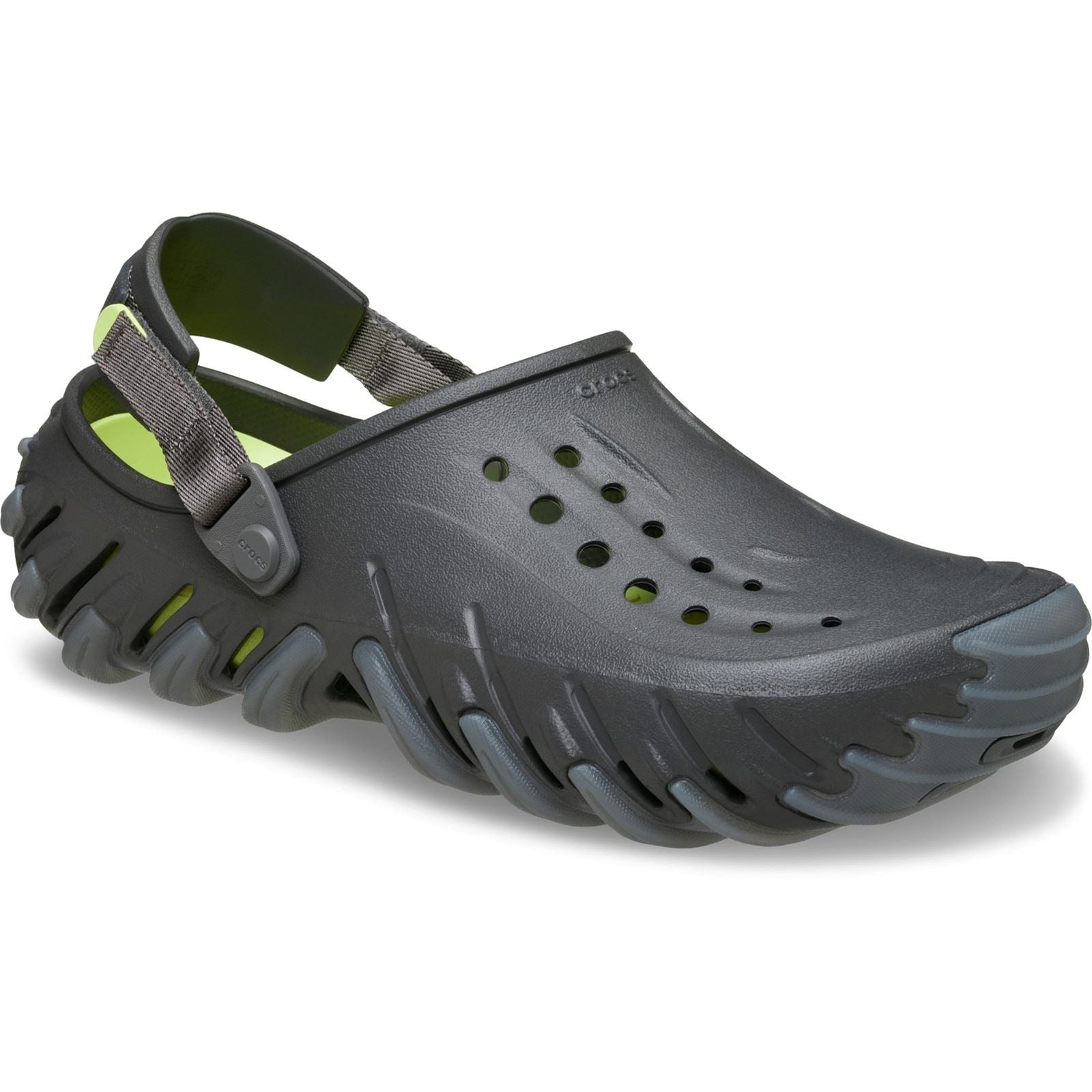 Crocs Echo Ro Sabots En Sable Noir Thermoplastique