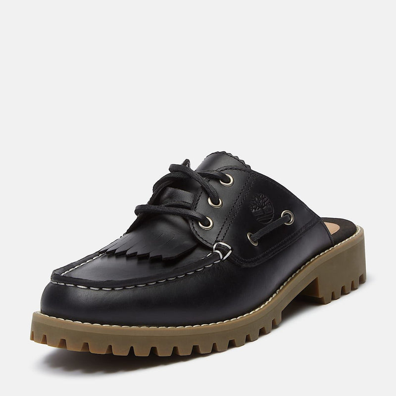 Timberland Noreen Mules Noires En Cuir Pour Femmes