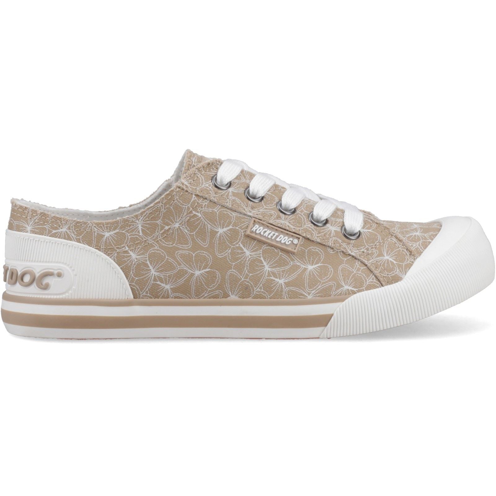 Rocket Dog Jazzin Mariposa Baskets Féminines En Toile Beige