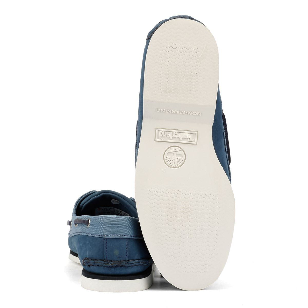 Timberland Classic 2 Eye Chaussures À Lacets Bleues Pour Hommes En Cuir