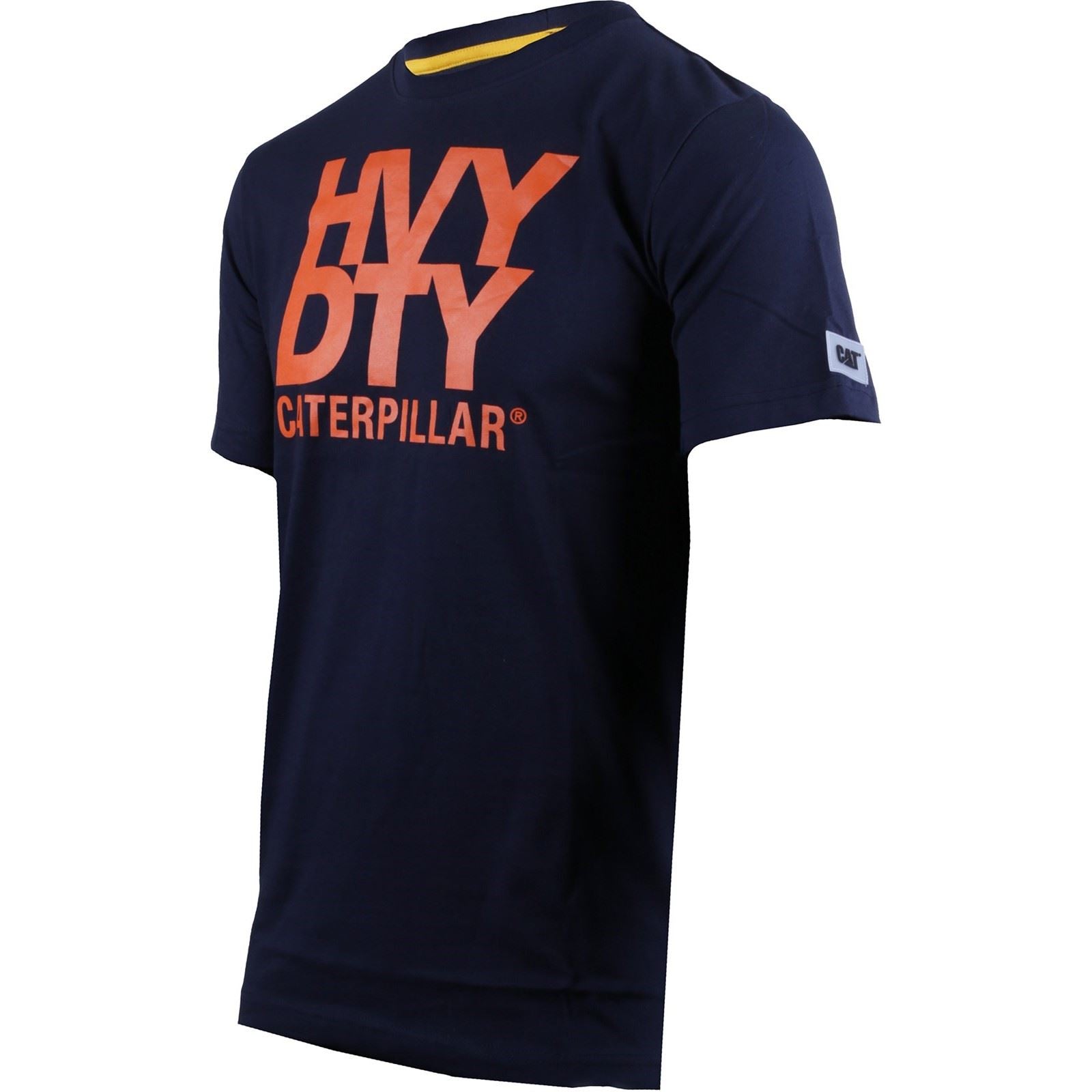 Caterpillar Heavy Duty T-Shirts À Manches Courtes Noirs En Coton Pour Hommes