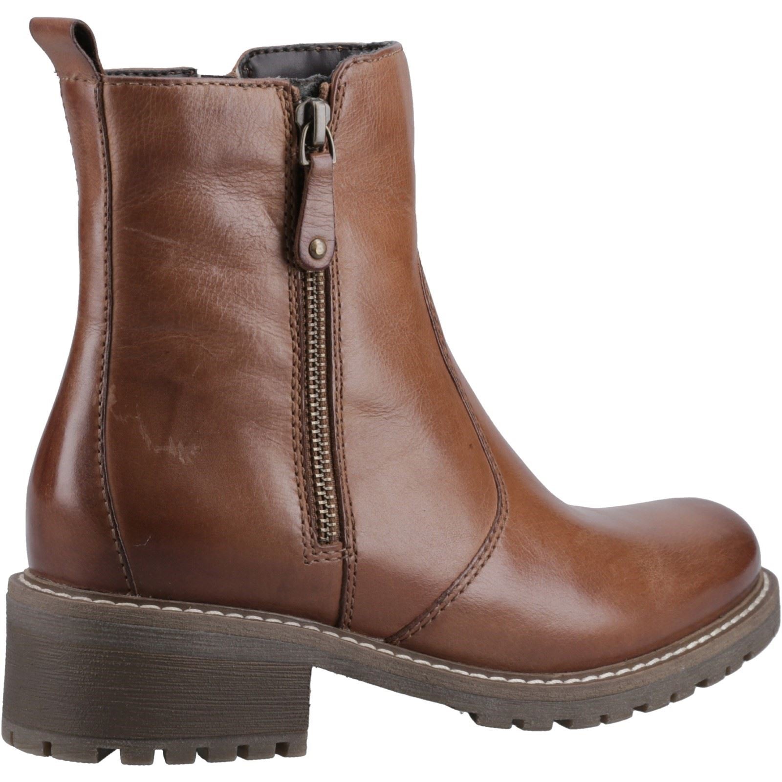 Hush Puppies Pippa Bottes En Cuir Pour Femmes Couleur Tan